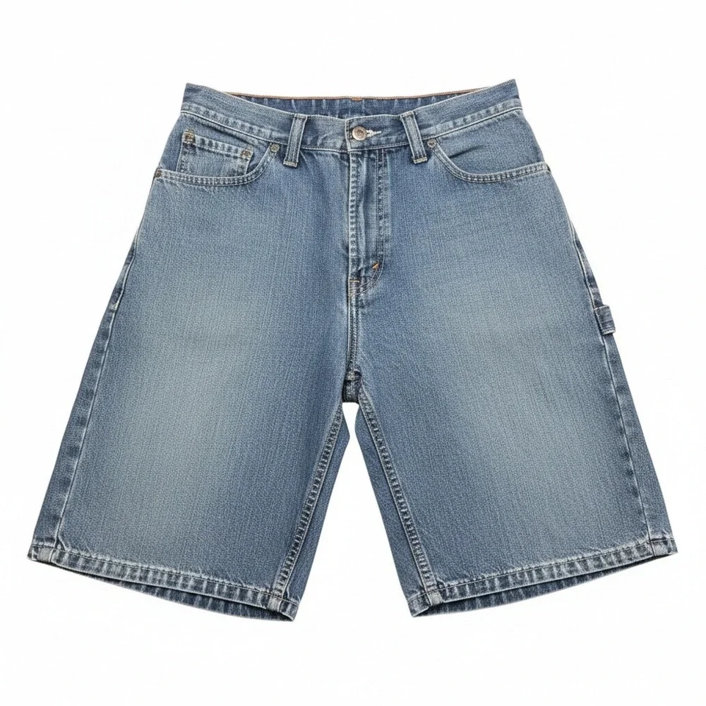 Levis Workwear Carpenter Denim Shorts Boys 14 Regular Blue Medium Wash Carpenter